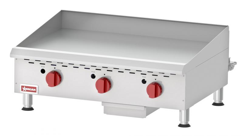 Elite 36" Countertop  Gas Griddle 3 Burners with Thermostatic Control – 90,000 BTU