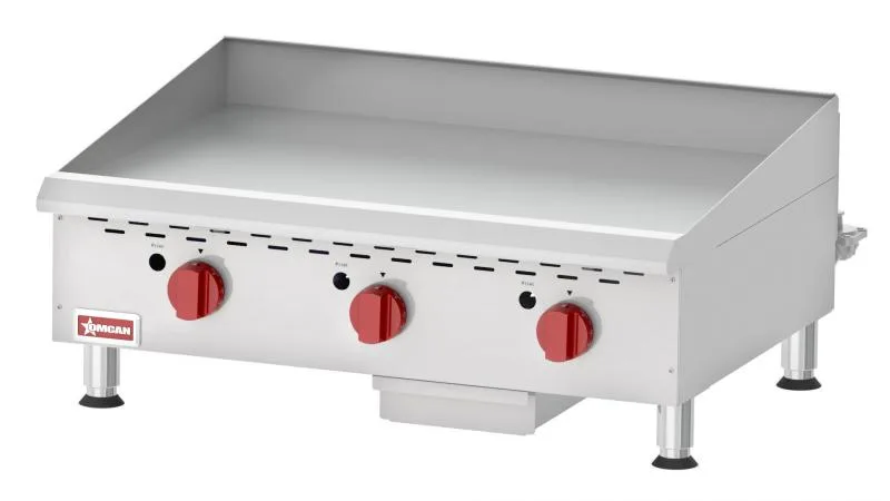 Elite 36" Countertop  Gas Griddle 3 Burners with Thermostatic Control – 90,000 BTU