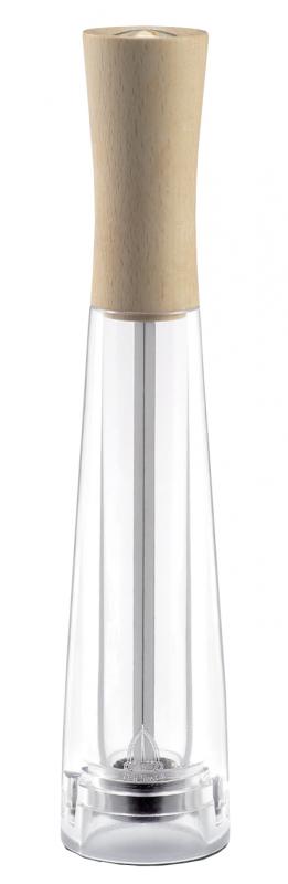 Tosca Series – 10" Pepper Mill Light Beech Wood with Acrylic Resin Base
