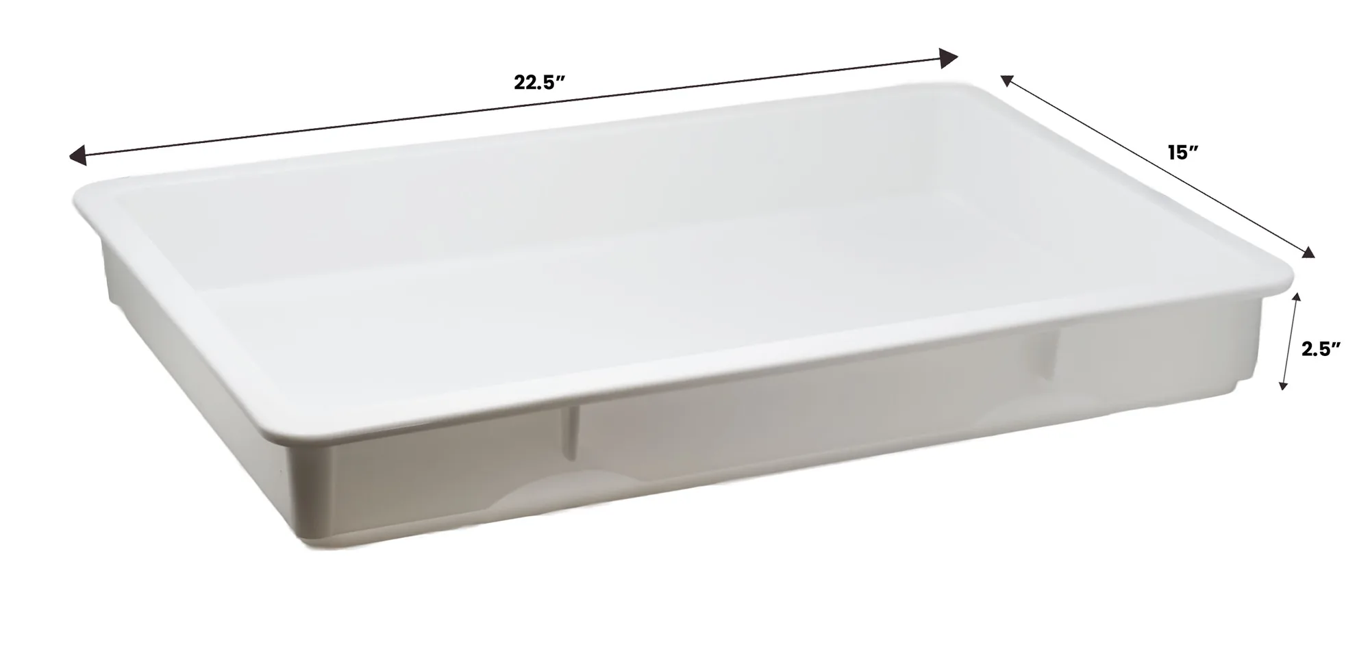 22.5” x 15” x 2.5″ Stackable Pizza Dough Proofing Box