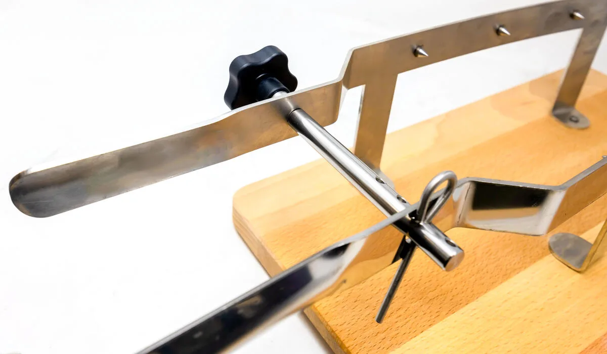 Prosciutto Holders with Wooden Base