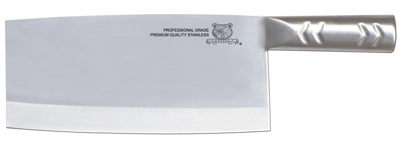 8" No. 2 Chinese Style Cleaver with Stainless Steel Handle