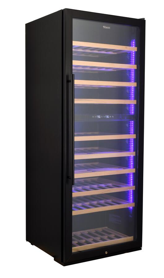 Vinovero 28" Dual Zone Wine Cooler with 290 Bottle Capacity and Black Full Glass Door