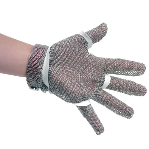 Five Finger Stainless Steel Mesh With Green Silicone Strap – Extra Large