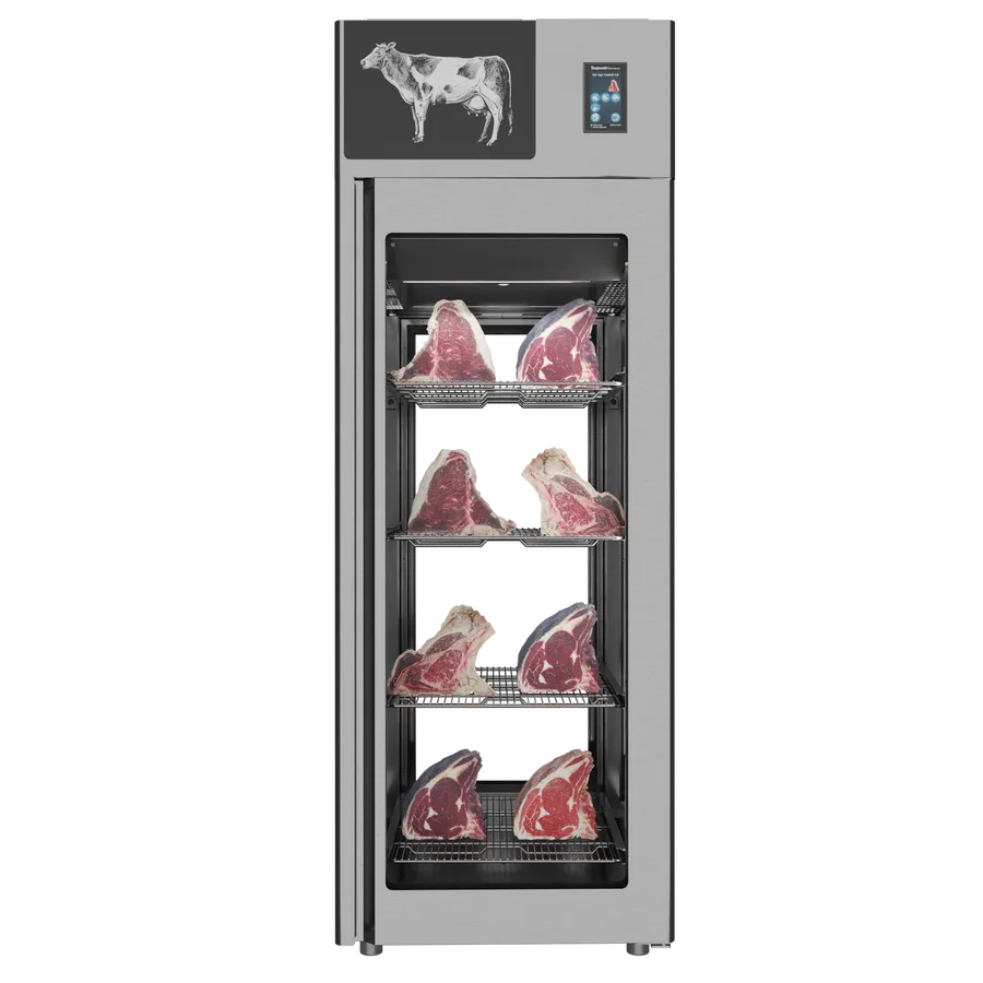 Stagionello® Dry Age 3.0 700 Liter, 150 Kg Dry Aging Cabinet with Humidity Management, 4-Glass View – 220-240V, 1Ph, 548W