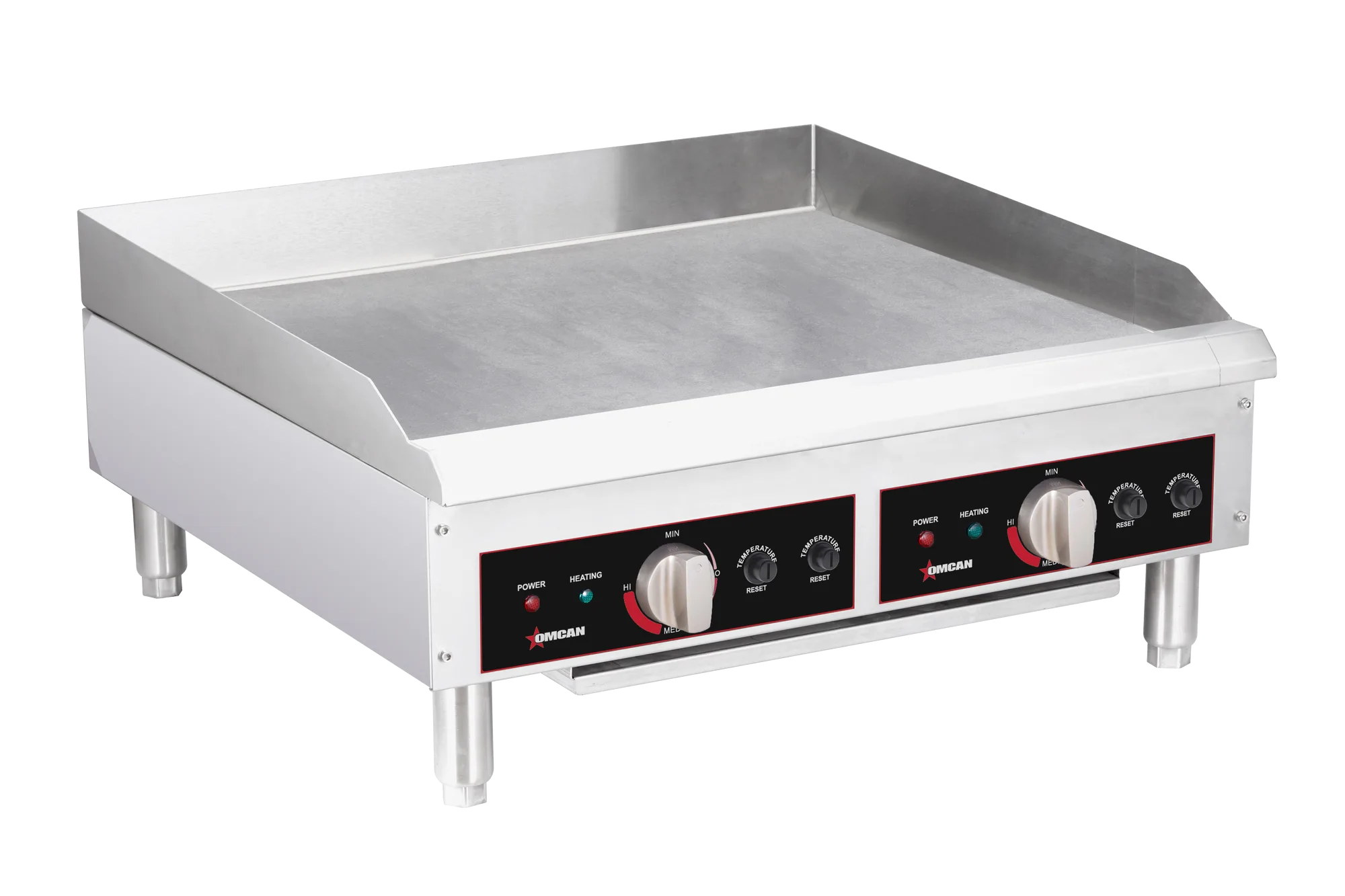 24″ Electric Charbroiler with Grill and Griddle Plates – 2 x 3.6 kW, 240V/60Hz/1Ph