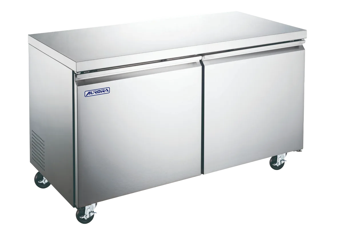 Aurora 48″ Two (2) Door Undercounter Freezer, 11 cu.ft. (320L), Stainless Steel