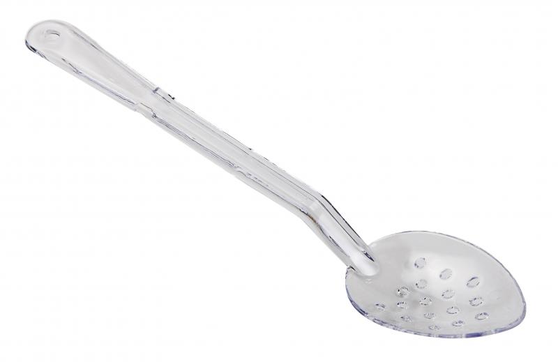 13" Clear Polycarbonate Perforated Serving Spoon