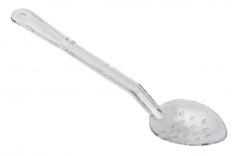 13" Clear Polycarbonate Perforated Serving Spoon