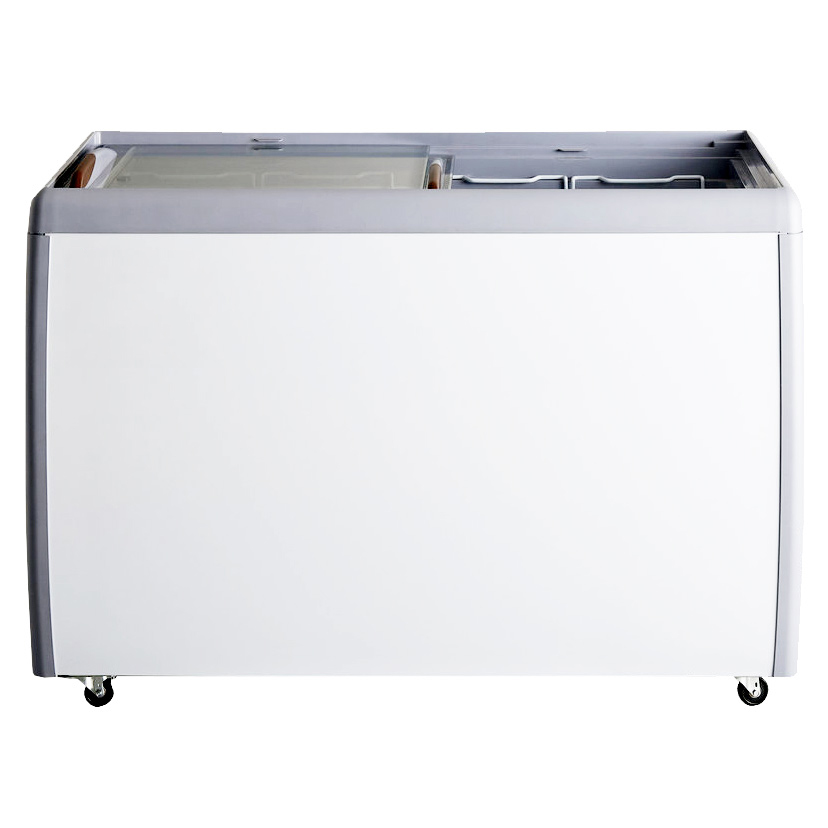 50" Ice Cream Display Chest Freezer with Flat Glass Top