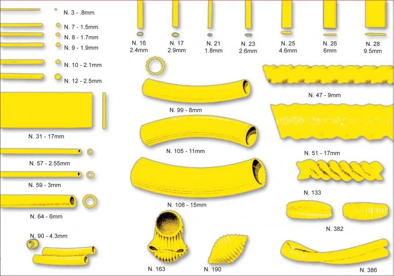 Pasta Die #241 Fusilli 3 Wings, 10mm TR150