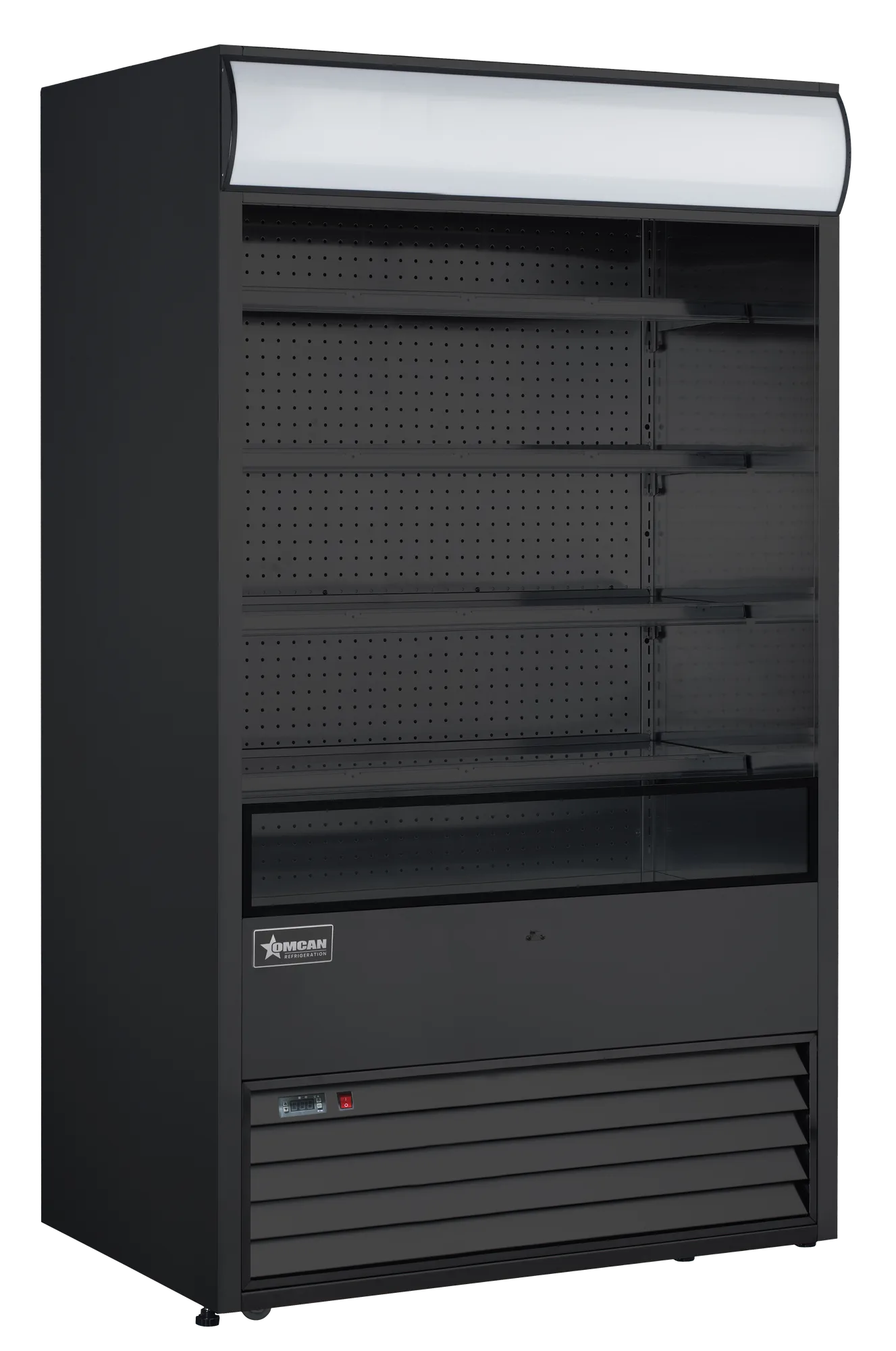 48″ Four (4) Shelf Grab-and-Go Open Refrigerated Floor Self-Serve Display Case, 24.7 cu.ft. (700 L), Black