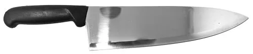 10" Medium Cook Knife with Black Polypropylene Handle