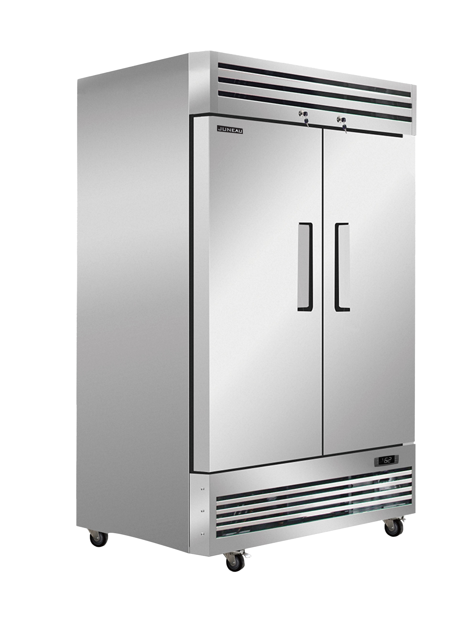 Juneau 54″ Reach-in Refrigerator 2-Door Stainless Steel 39 cu.ft. Capacity, 115 V, 410 W