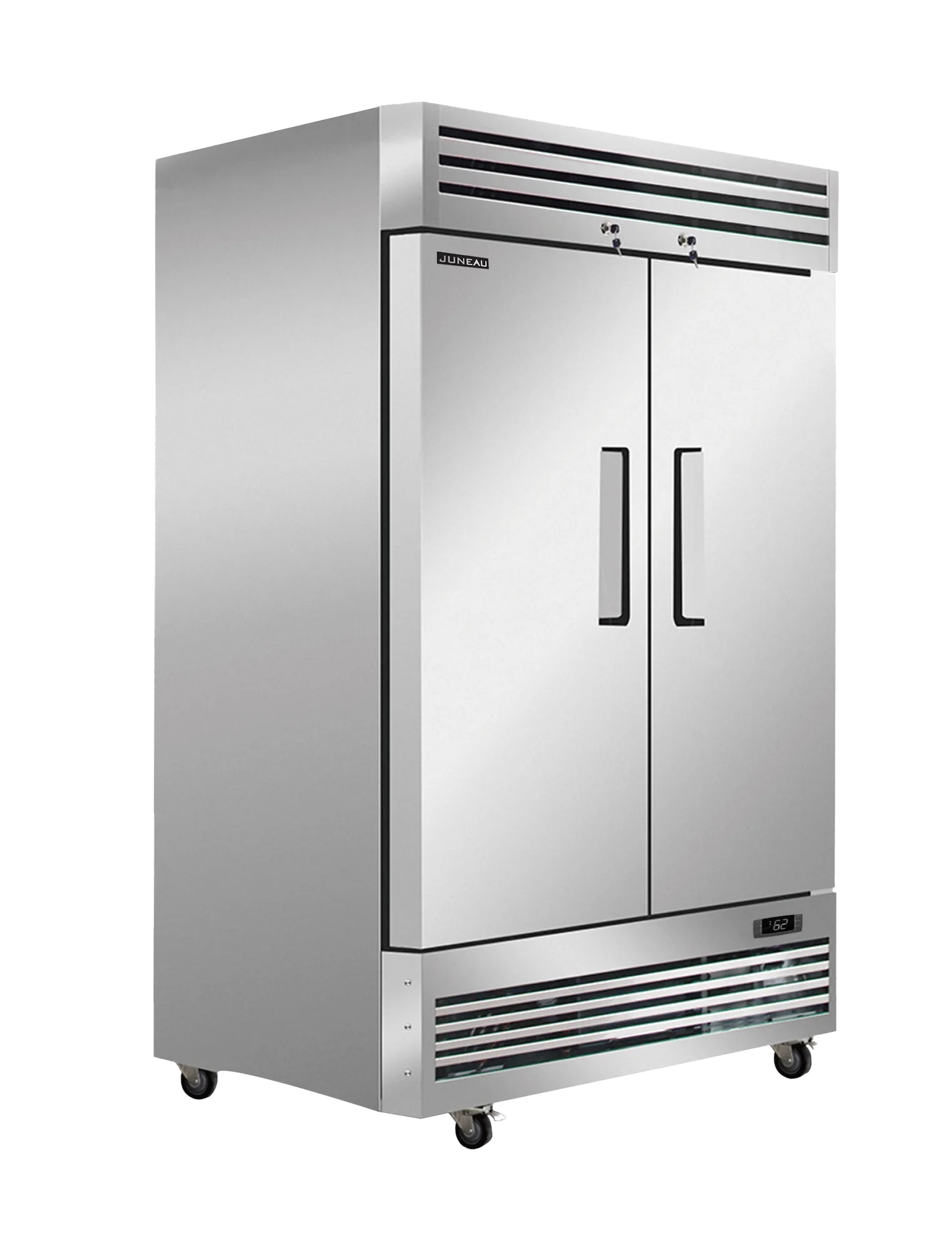 Juneau 54″ Two (2) Door Reach-in Refrigerator, 39 cu.ft. (1104 L), Stainless Steel