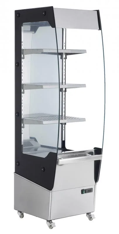 19" Floor Display Warmer, 3 Shelves, Open Front, Self-Service, 7.7 cu.ft. (220 L) capacity