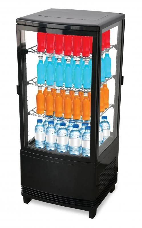 17″ Three (3) Shelf Countertop Pass-Through Refrigerated Display Case, 3.0 cu.ft. (86 L), Black