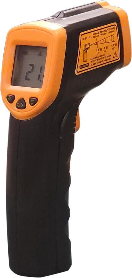 Infrared Digital Food Thermometer with 1″ Backlit LCD Screen and Laser On/Off, -26ºF ~ 608ºF / -32ºC ~ 320ºC NSF