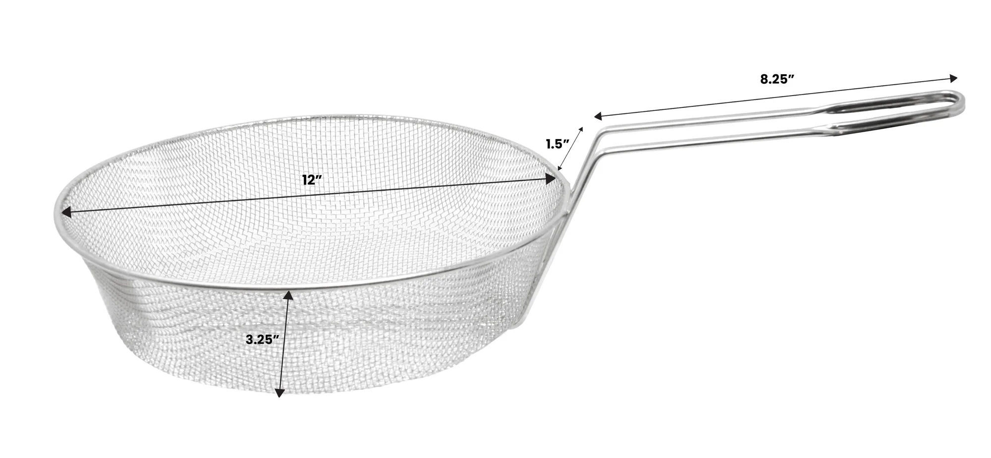 12″ x 3″ Culinary Basket Fine Mesh