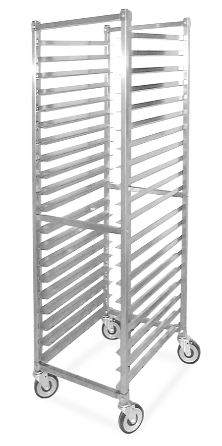 Stainless Steel Square Flat Top Bun Pan Rack with 20 slides and 3″ spacing
