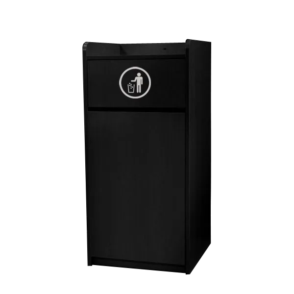 Trash Receptacle for 36-Gallon Bin- Black