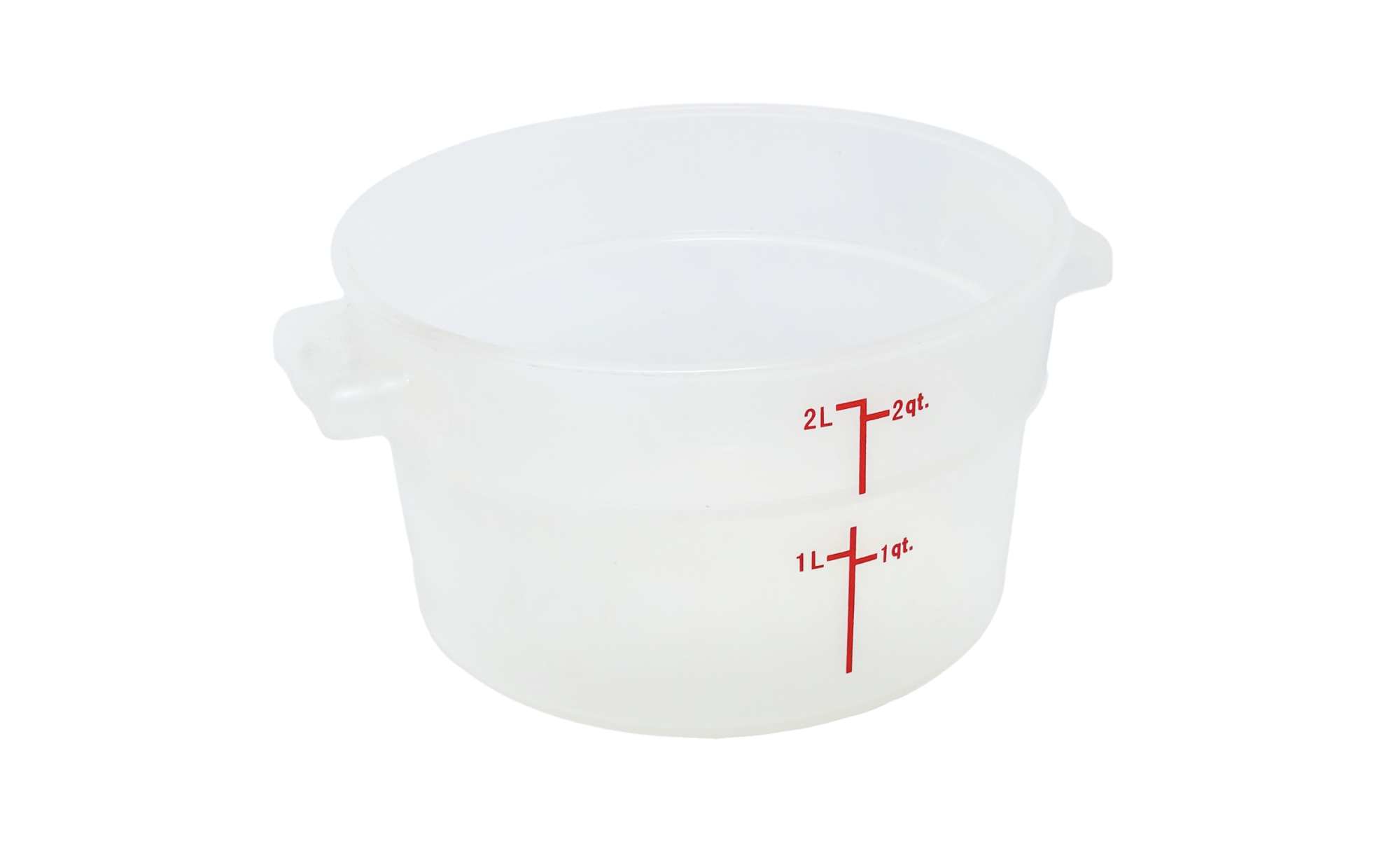 2 qt Polypropylene Translucent Round Food Storage Container