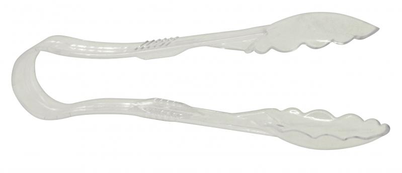 6" Polycarbonate Clear Scallop Tongs
