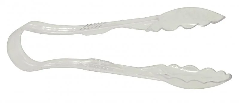 6" Polycarbonate Clear Scallop Tongs