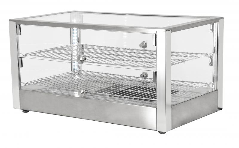 28" Countertop Display Warmer with 2 Front and 2 Rear Hinged Doors