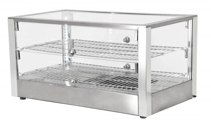 28" Countertop Display Warmer, 2 Shelves, Square Glass Front, Self/Full-Service, 2.82 cu.ft. (80 L) Capacity