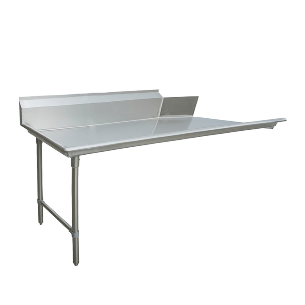 60" Stainless Steel Clean Dish Table – Left Side