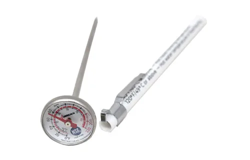 Pocket Test Thermometer 1″ dia. with Built-In Clip On The Protective Sleeves NSF
