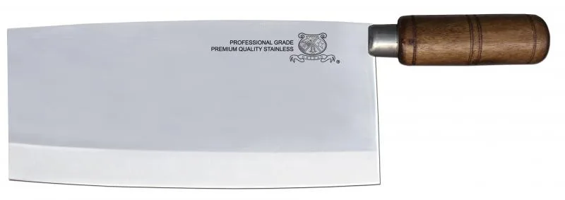 8 1/2" Chinese Style Cleaver with Wooden Handle