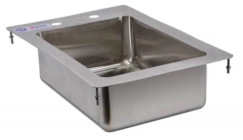 10″ x 14″ x 5″ Stainless Steel Single Tub Drop in Sink with Flat Top