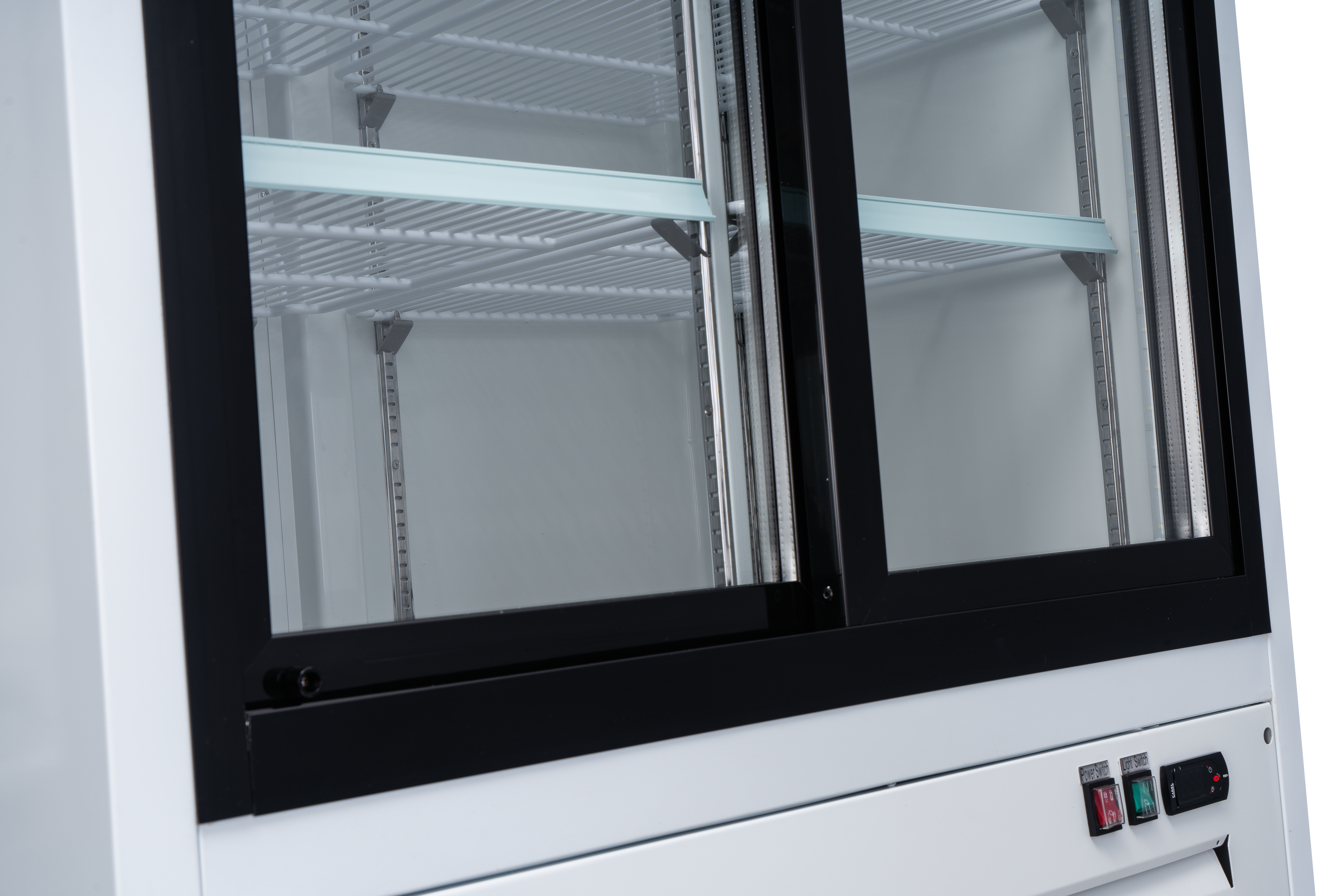 28″ One (1) Glass Door Display Refrigerator with Lightbox, 23 cu.ft. (651 L), White