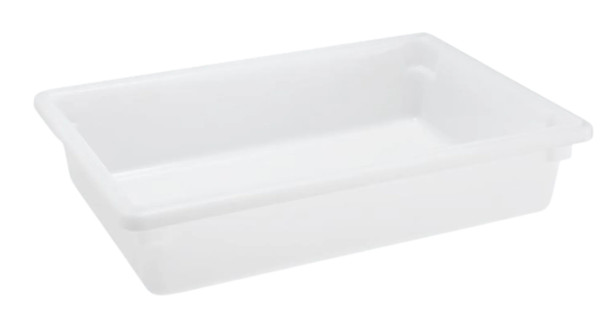 18″ x 26″ x 6″ Full-Size Polypropylene Rectangular White Food Storage Container