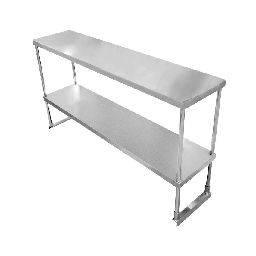 60" Stainless Steel Double Deck Overshelf