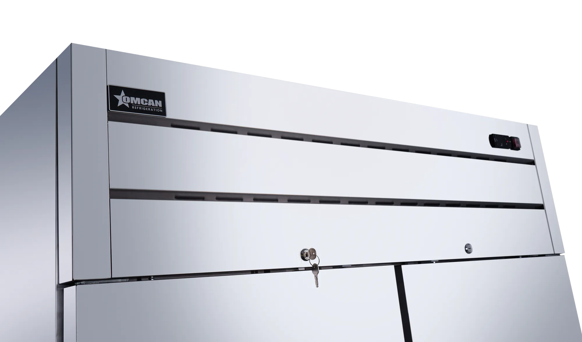 54″ Two (2) Door Top-Mounted Reach-in Refrigerator, 43.1 cu.ft. (1220 L), Stainless Steel