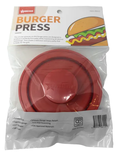 Red Plastic Hamburger Patty Press