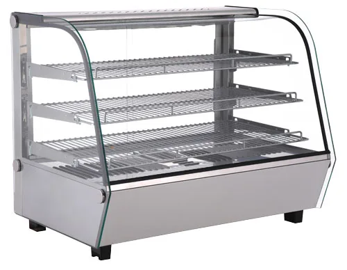 34″ Countertop Display Warmer, 3 Shelves, Front Curved Glass, Full-Service, 5.65 cu. ft. (160 L) Capacity