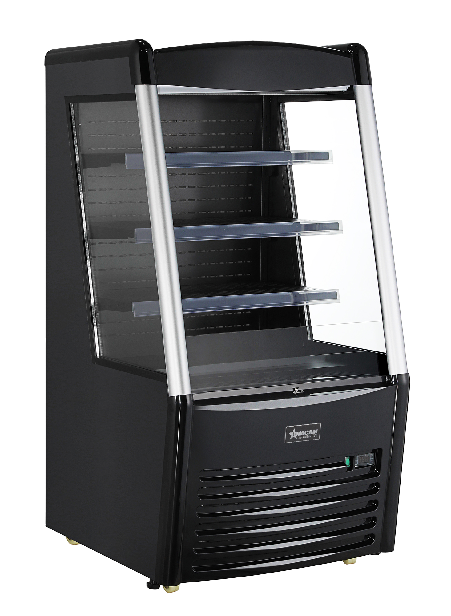 28″ Three (3) Shelf Grab-and-Go Open Refrigerated Self-Serve Display Case, 9.18 cu.ft. (260 L), Black