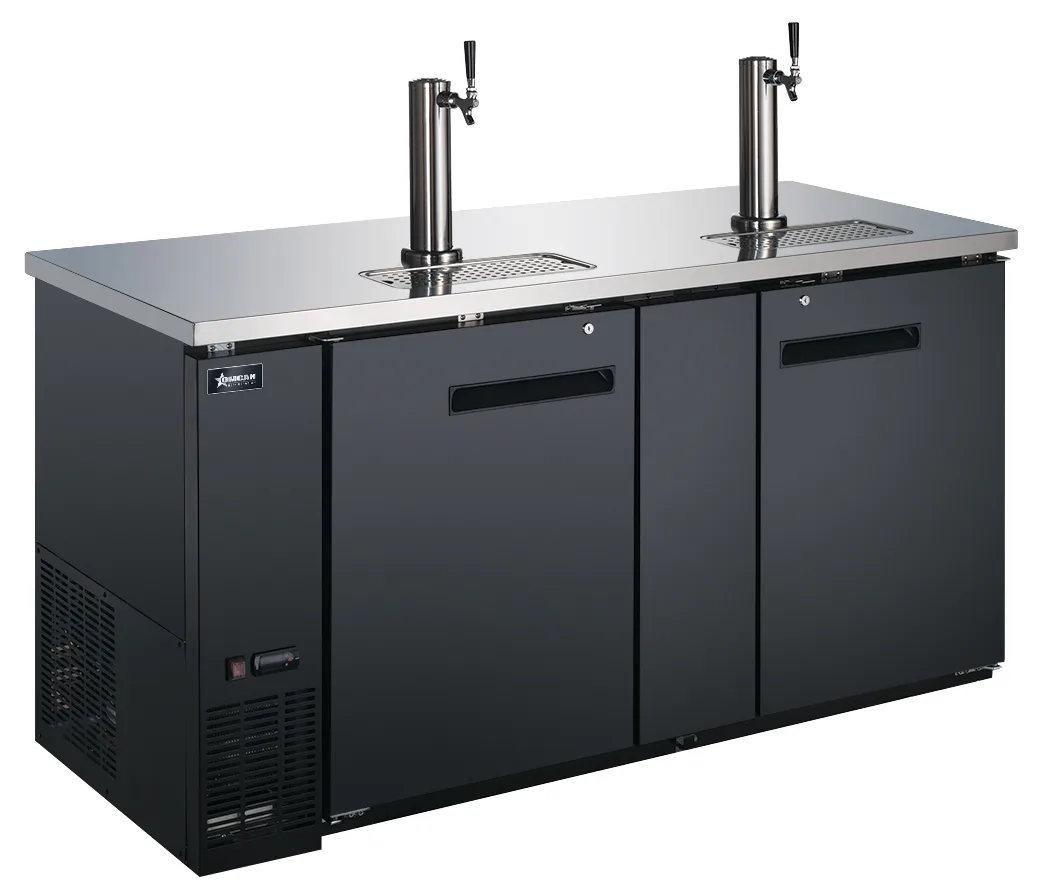 69″ Two (2) Door Kegerator / Beer Dispenser with 2 Taps, 23 cu.ft. (660 L)