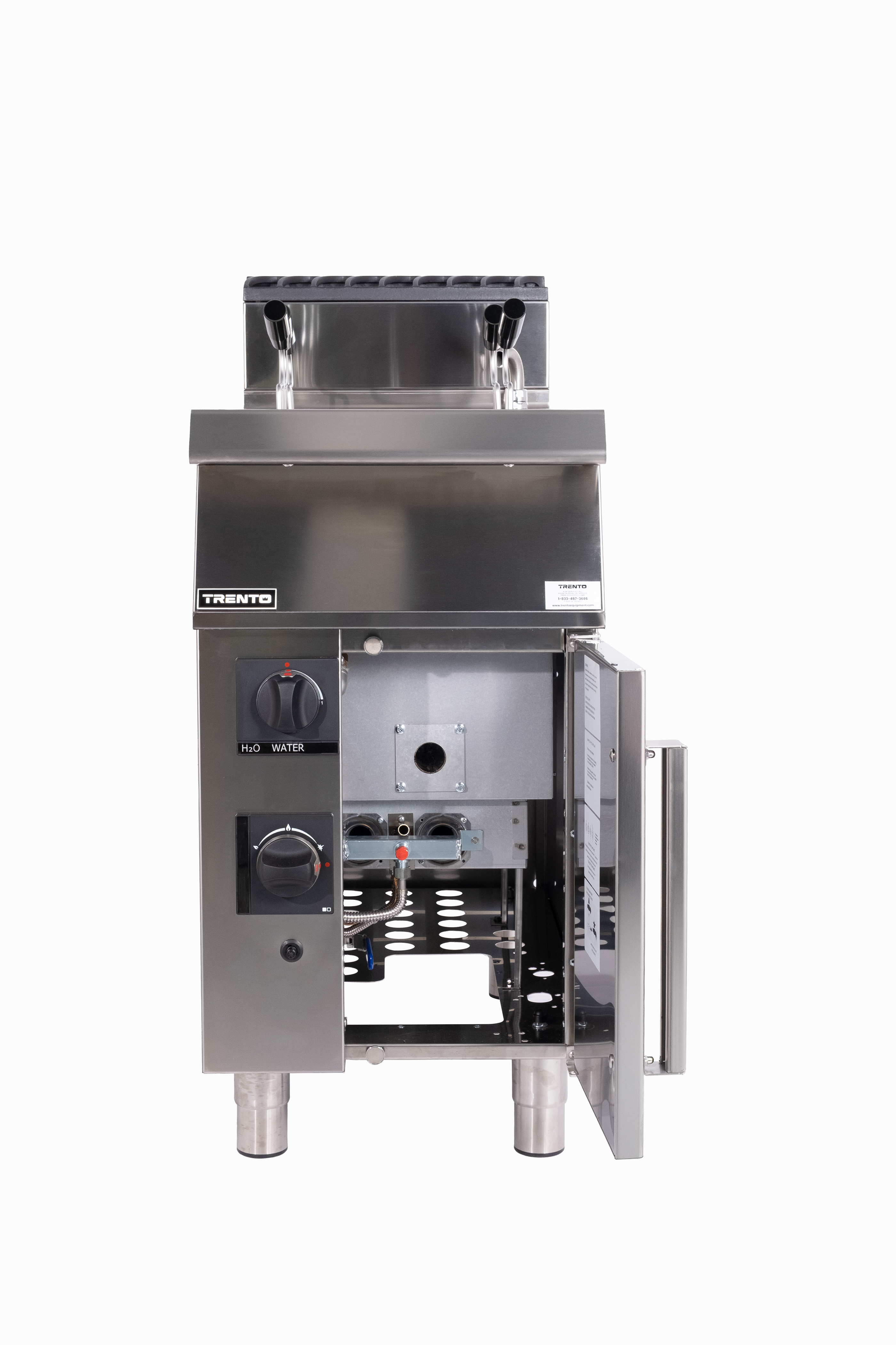 Trento 12 Gallon (45L) Natural Gas Pasta Cooker, Double Burner – 78,000 BTU