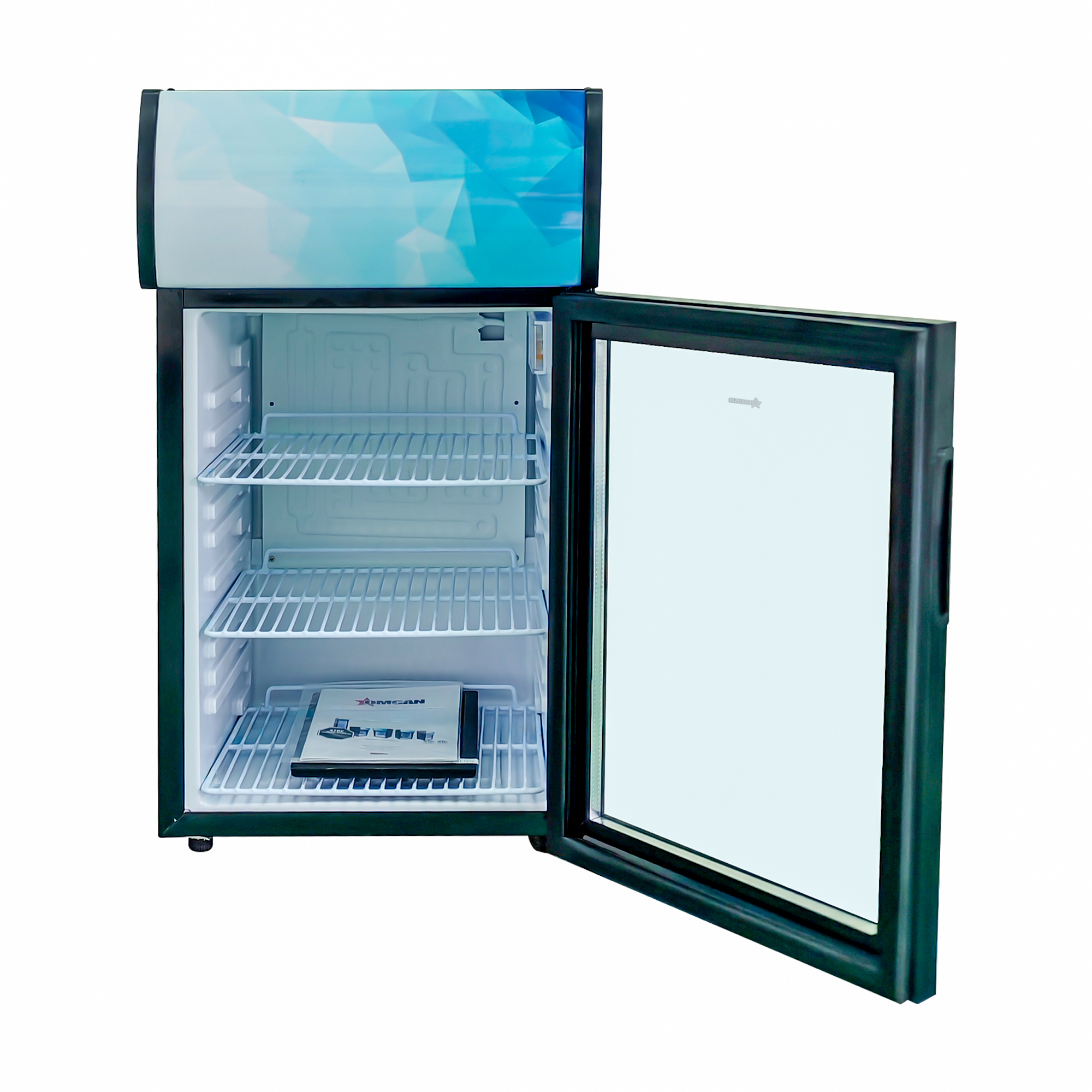 16″ One (1) Glass Door Countertop Display Refrigerator, 1.41 cu.ft (40 Liter), Black