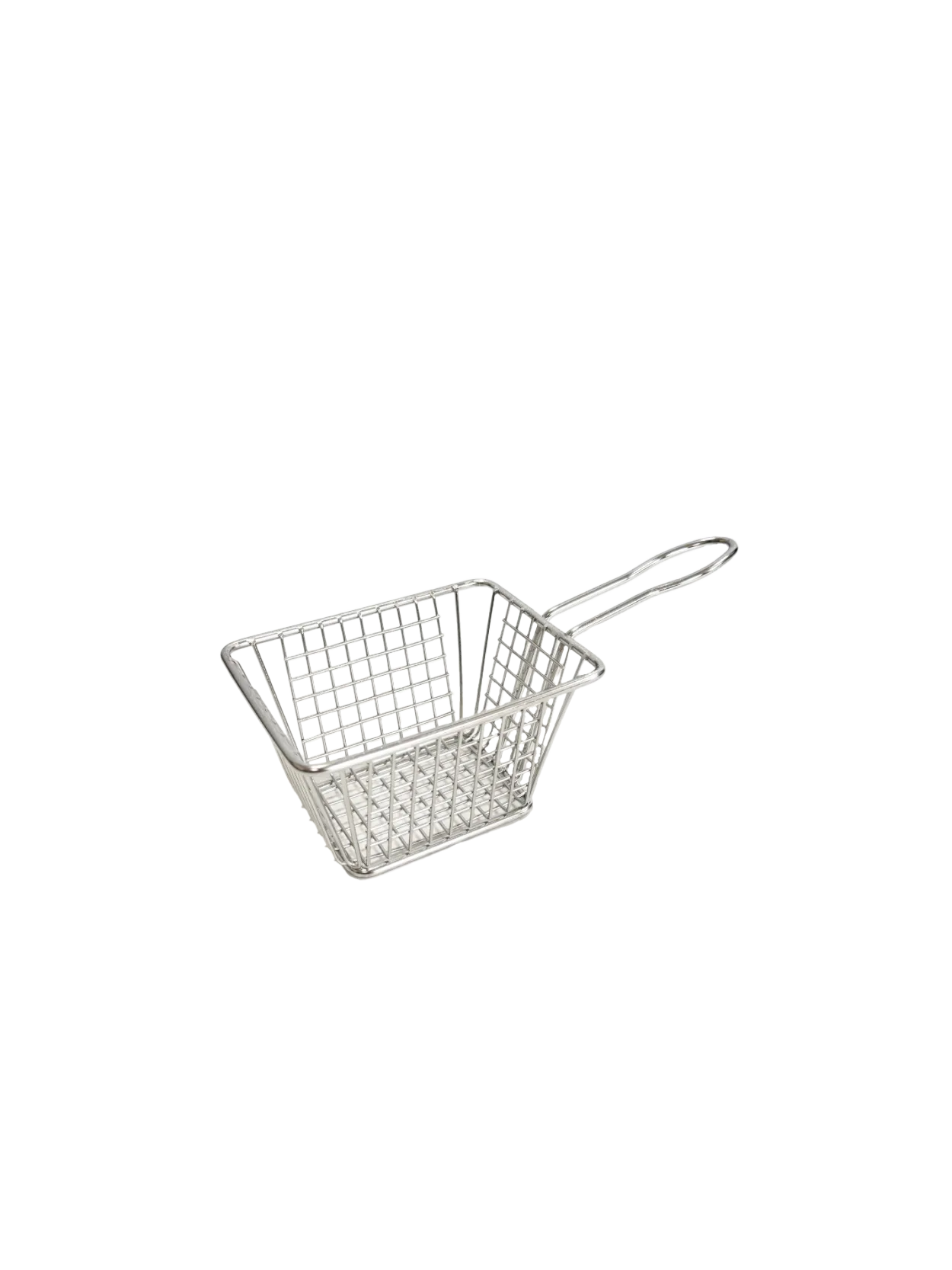 5″ x 5″ x 3″ Square Stainless Steel Mini Serving Basket