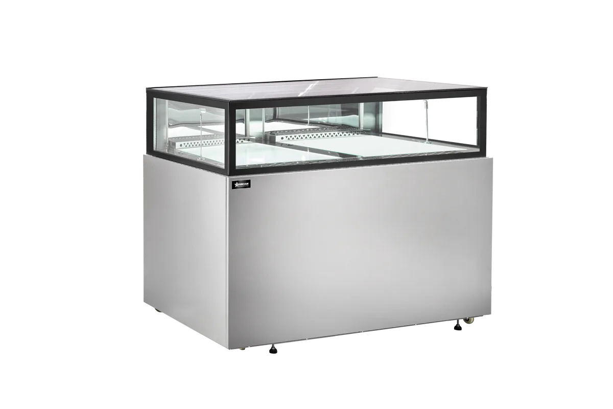 60” x 32” Flat Top Refrigerated Showcase, 16.7 cu.ft. (474 L), Stainless Steel