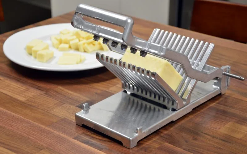 Aluminum Manual Easy Cheese Cutter with 3/4″ and 3/8″ Interchangeable Cutting Bows