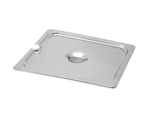 Half-Size Slotted Stainless Steel Steam Table Pan Cover
