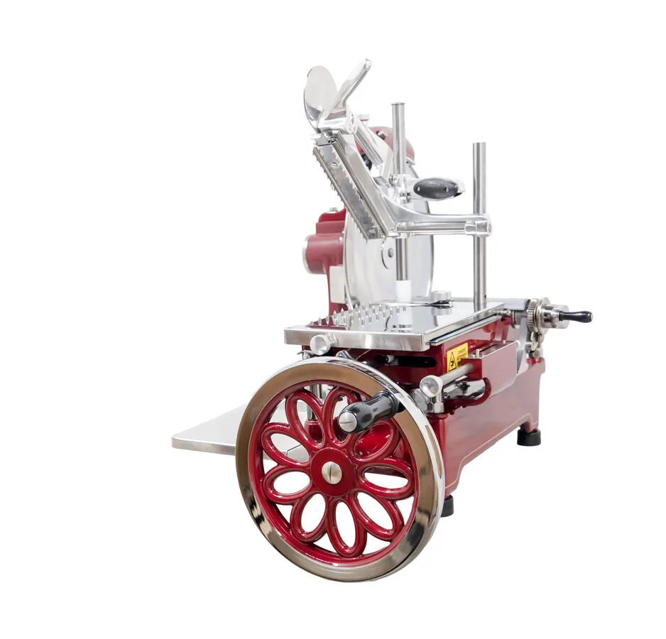 Trento Luxury Series 12″ Manual Volano Slicer with Flower Flywheel – Red