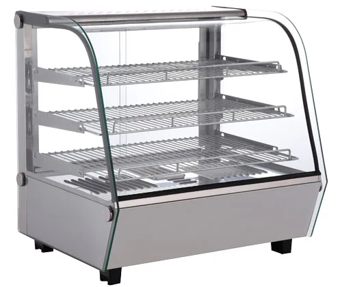 27″ Countertop Display Warmer, 3 Shelves, Front Curved Glass, Full-Service, 4.24 cu. ft. (120 L) Capacity
